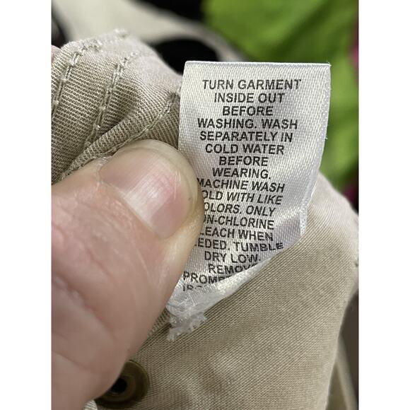 Aldo Trevi Shorts Womens 9 Khaki Beige Button Tab Utility Casual Pockets - Picture 10 of 10